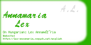 annamaria lex business card